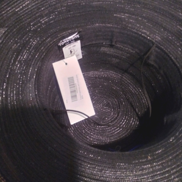 Classy and Fancy Black  3-in-1 Wide Floppy Brim Hat Plus Fascinator - Picture 5 of 8